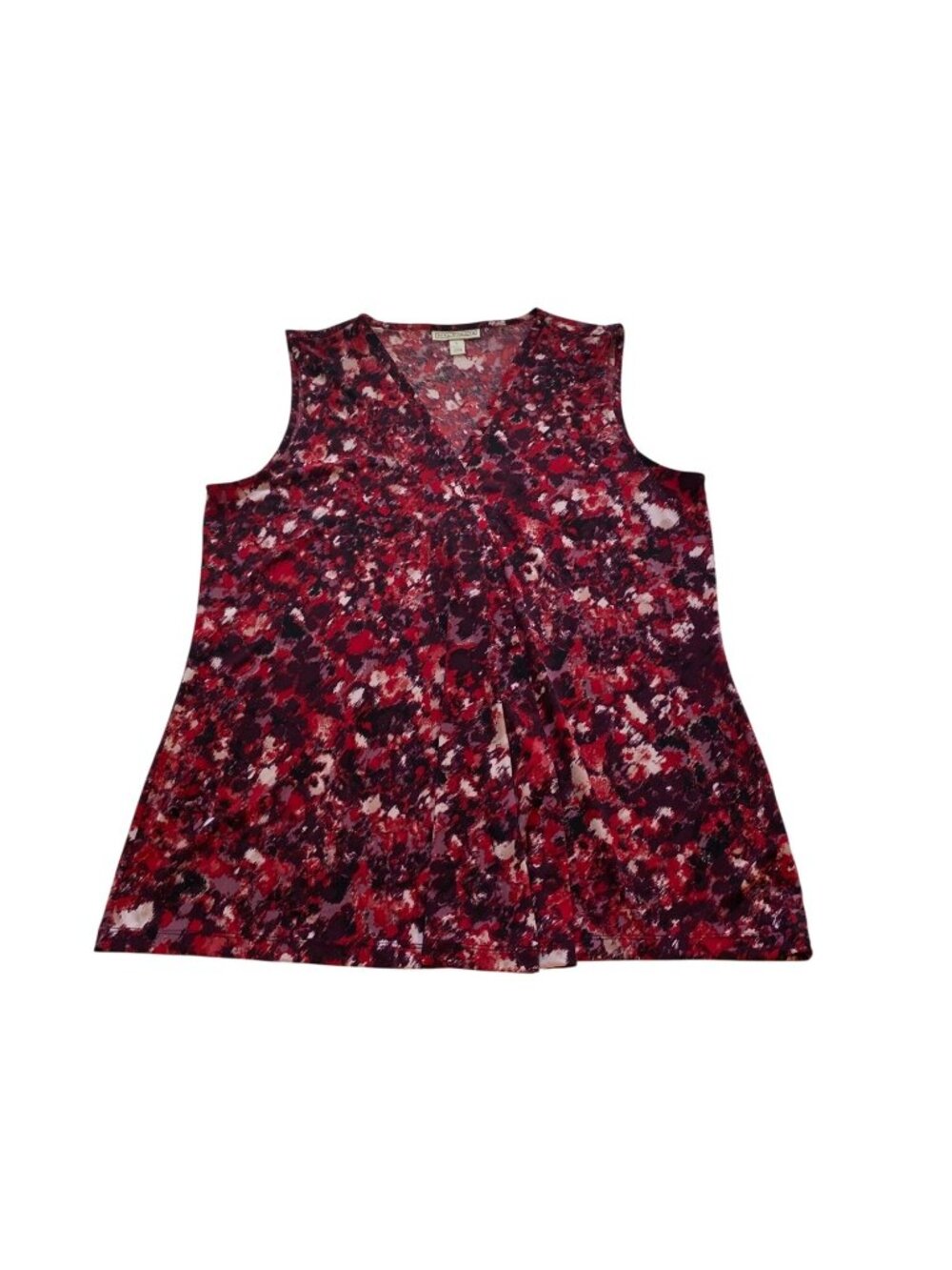 Dana Buchman Women's L Multicolor Blouse Sleeveless Abstract Print Preppy Office - Picture 9 of 10